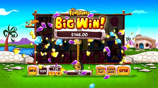 The Flintstones slot screen big