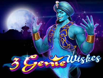 3 genie wishes slot logo